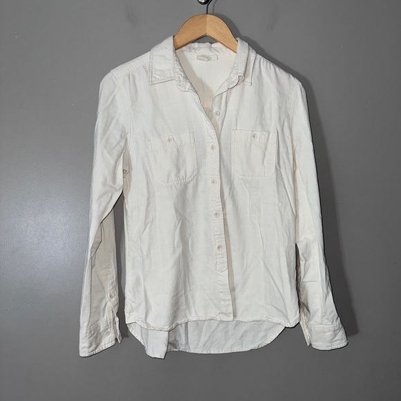 Roxy White Button zip Long sleeve shirt - Picture 1 of 6